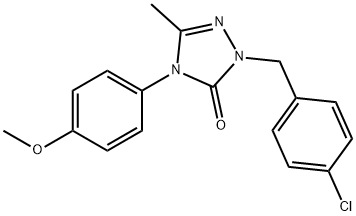 2-(4-CHLOROBENZYL)-4-(4-METHOXYPHENYL)-5-METHYL-2,4-DIHYDRO-3H-1,2,4-TRIAZOL-3-ONE 结构式