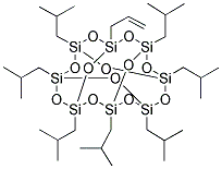 1-ALLYL-3,5,7,9,11,13,15-HEPTAISOBUTYLPENTACYCLO[9.5.1.1.(3,9).1(5,15).1(7,13)]OCTASILOXANE 结构式