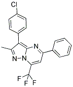 3-(4-CHLOROPHENYL)-2-METHYL-5-PHENYL-7-(TRIFLUOROMETHYL)PYRAZOLO[1,5-A]PYRIMIDINE 结构式