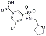 3-Bromo-5-[(tetrahydro-furan-2-ylmethyl)-sulfamoyl]-benzoic acid 结构式