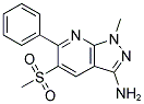 1-METHYL-5-(METHYLSULFONYL)-6-PHENYL-(1H)-PYRAZOLO[3,4-B]PYRIDINE-3-AMINE 结构式