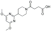 4-[4-(4,6-DIMETHOXYPYRIMIDIN-2-YL)PIPERIDIN-1-YL]-4-OXOBUTANOIC ACID 结构式