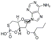 2'-O-MONOBUTYRYLADENOSINE-3',5'-CYCLIC MONOPHOSPHOROTHIOATE, RP-ISOMER 结构式
