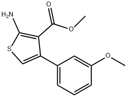 2-AMINO-4-(3-METHOXY-PHENYL)-THIOPHENE-3-CARBOXYLIC ACID METHYL ESTER 结构式