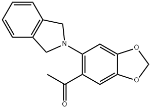 1-(6-(异二氢吲哚-2-基)苯并[D][1,3]二氧戊环-5-基)乙烷-1-酮 结构式