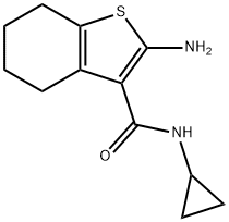 2-氨基-N-环丙基-4,5,6,7-四氢-1-苯并噻吩-3-甲酰胺 结构式