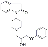 1,3-DIHYDRO-1-[1-(2-HYDROXY-3-PHENOXYPROPYL)PIPERIDIN-4-YL]-(2H)-INDOL-2-ONE 结构式