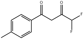 4,4-二氟-1-(对甲苯基)丁烷-1,3-二酮 结构式