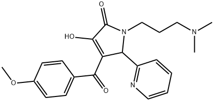 1-(3-(DIMETHYLAMINO)PROPYL)-3-HYDROXY-4-(4-METHOXYBENZOYL)-5-(PYRIDIN-2-YL)-1H-PYRROL-2(5H)-ONE 结构式