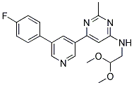 N-(2,2-DIMETHOXYETHYL)-6-[5-(4-FLUOROPHENYL)PYRIDIN-3-YL]-2-METHYLPYRIMIDIN-4-AMINE 结构式