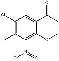 5-氯-2-甲氧基4-甲基-3-硝基苯乙酮 结构式