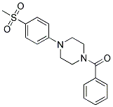 1-BENZOYL-4-[4-(METHYLSULFONYL)PHENYL]PIPERAZINE 结构式