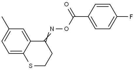 4-([(4-Fluorobenzoyl)oxy]imino)-6-methylthiochromane 结构式