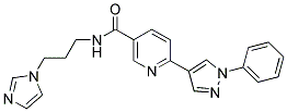 N-[3-(1H-IMIDAZOL-1-YL)PROPYL]-6-(1-PHENYL-1H-PYRAZOL-4-YL)NICOTINAMIDE 结构式