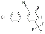 4-(4-氯苯基)-2-巯基-6-(三氟甲基)烟腈 结构式