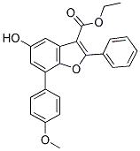 ETHYL 5-HYDROXY-7-(4-METHOXYPHENYL)-2-PHENYL-1-BENZOFURAN-3-CARBOXYLATE 结构式