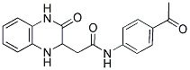 N-(4-ACETYLPHENYL)-2-(3-OXO-1,2,3,4-TETRAHYDROQUINOXALIN-2-YL)ACETAMIDE 结构式