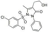 1-[(2,5-DICHLOROPHENYL)SULFONYL]-4-(2-HYDROXYETHYL)-5-METHYL-2-PHENYL-1,2-DIHYDRO-3H-PYRAZOL-3-ONE 结构式