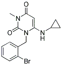 1-(2-Bromobenzyl)-6-(cyclopropylamino)-3-methylpyrimidine-2,4(1H,3H)-dione 结构式