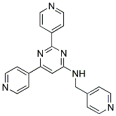 2,6-DIPYRIDIN-4-YL-N-(PYRIDIN-4-YLMETHYL)PYRIMIDIN-4-AMINE 结构式