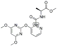 (2S)-2-[[[3-[(4,6-DIMETHOXYPYRIMIDIN-2-YL)OXY]PYRIDIN-2-YL]CARBONYL]AMINO]PROPIONOIC ACID, METHYL ESTER 结构式