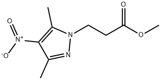 3-(3,5-二甲基-4-硝基-吡唑-1-基)丙酸甲酯 结构式
