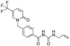 1-[4-(2,4-DIAZA-1,3-DIOXOHEPT-6-EN-1-YL)BENZYL]-5-(TRIFLUOROMETHYL)-2-PYRIDONE 结构式