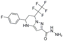 5-(4-FLUORO-PHENYL)-7-PENTAFLUOROETHYL-4,5,6,7-TETRAHYDRO-PYRAZOLO[1,5-A]PYRIMIDINE-2-CARBOXYLIC ACID HYDRAZIDE 结构式