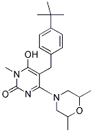5-(4-TERT-BUTYL-BENZYL)-4-(2,6-DIMETHYL-MORPHOLIN-4-YL)-6-HYDROXY-1-METHYL-1H-PYRIMIDIN-2-ONE 结构式