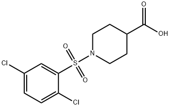 1-((2,5-二氯苯基)磺酰基)哌啶-4-羧酸 结构式
