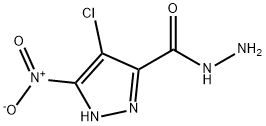 4-氯-3-硝基-1H-吡唑-5-碳酰肼 结构式