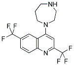 1-[2,6-BIS(TRIFLUOROMETHYL)QUINOL-4-YL]HOMOPIPERAZINE 结构式