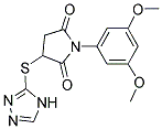 1-(3,5-DIMETHOXYPHENYL)-3-(4H-1,2,4-TRIAZOL-3-YLTHIO)PYRROLIDINE-2,5-DIONE 结构式
