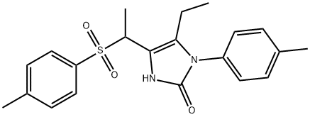 5-Ethyl-1-(4-methylphenyl)-4-(1-[(4-methylphenyl)sulfonyl]ethyl)-1,3-dihydro-2H-imidazol-2-one 结构式