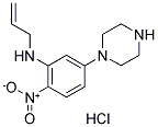 2-硝基-5-哌嗪-1-基-N-丙-2-烯基-苯胺盐酸盐 结构式