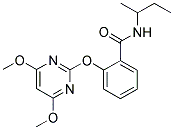 2-[2-[(4,6-DIMETHOXYPYRIMIDIN-2-YL)OXY]BENZAMIDO]BUTANE 结构式