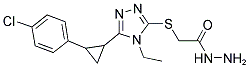 (5-[2-(4-CHLORO-PHENYL)-CYCLOPROPYL]-4-ETHYL-4 H-[1,2,4]TRIAZOL-3-YLSULFANYL)-ACETIC ACID HYDRAZIDE 结构式