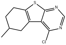 4-CHLORO-6-METHYL-5,6,7,8-TETRAHYDROBENZO[4,5]THIENO[2,3-D]PYRIMIDINE 结构式