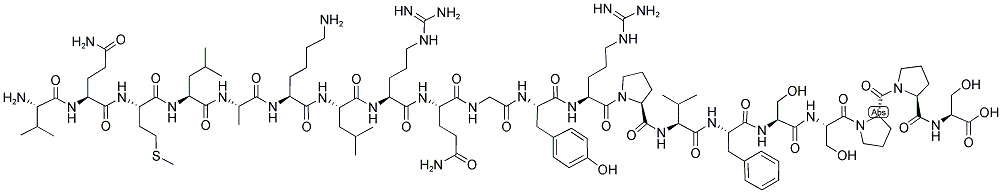 H-VAL-GLN-MET-LEU-ALA-LYS-LEU-ARG-GLN-GLY-TYR-ARG-PRO-VAL-PHE-SER-SER-PRO-PRO-SER-OH 结构式