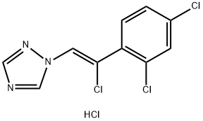 (Z)-1-[2-CHLORO-2-(2,4-DICHLOROPHENYL)ETHENYL]-1H-1,2,4-TRIAZOLE HYDROCHLORIDE 结构式