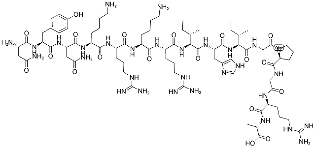 H-ASN-TYR-ASN-LYS-ARG-LYS-ARG-ILE-HIS-ILE-GLY-PRO-GLY-ARG-ALA-OH 结构式