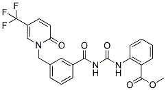 1-[3-[2,4-DIAZA-1,3-DIOXO-4-[2-(METHOXYCARBONYL)PHENYL]BUT-1-YL]BENZYL]-5-(TRIFLUOROMETHYL)-2-PYRIDONE 结构式