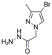 (4-BROMO-3-METHYL-PYRAZOL-1-YL)-ACETIC ACID HYDRAZIDE 结构式