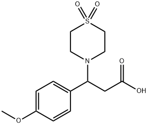 3-(1,1-DIOXO-1LAMBDA6,4-THIAZINAN-4-YL)-3-(4-METHOXYPHENYL)PROPANOIC ACID 结构式