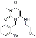 1-(2-Bromobenzyl)-6-[(2-methoxyethyl)amino]-3-methylpyrimidine-2,4(1H,3H)-dione 结构式