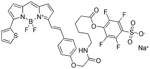 BODIPY(R) 630/650-X, STP ESTER, SODIUM SALT 结构式