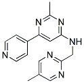 2-Methyl-N-[(5-methylpyrimidin-2-yl)methyl]-6-pyridin-4-ylpyrimidin-4-amine 结构式