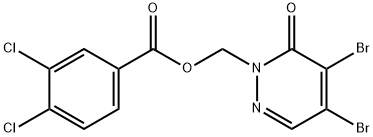 [4,5-DIBROMO-6-OXO-1(6H)-PYRIDAZINYL]METHYL 3,4-DICHLOROBENZENECARBOXYLATE 结构式