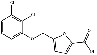 5-[(2,3-二氯苯氧基)甲基]-糠酸 结构式