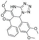 METHYL 6-BENZOYL-7-(3,4-DIMETHOXYPHENYL)-4,7-DIHYDROTETRAZOLO[1,5-A]PYRIMIDINE-5-CARBOXYLATE 结构式